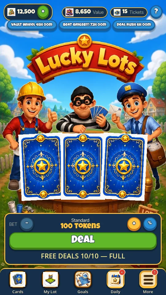 Dealing cards at the card table