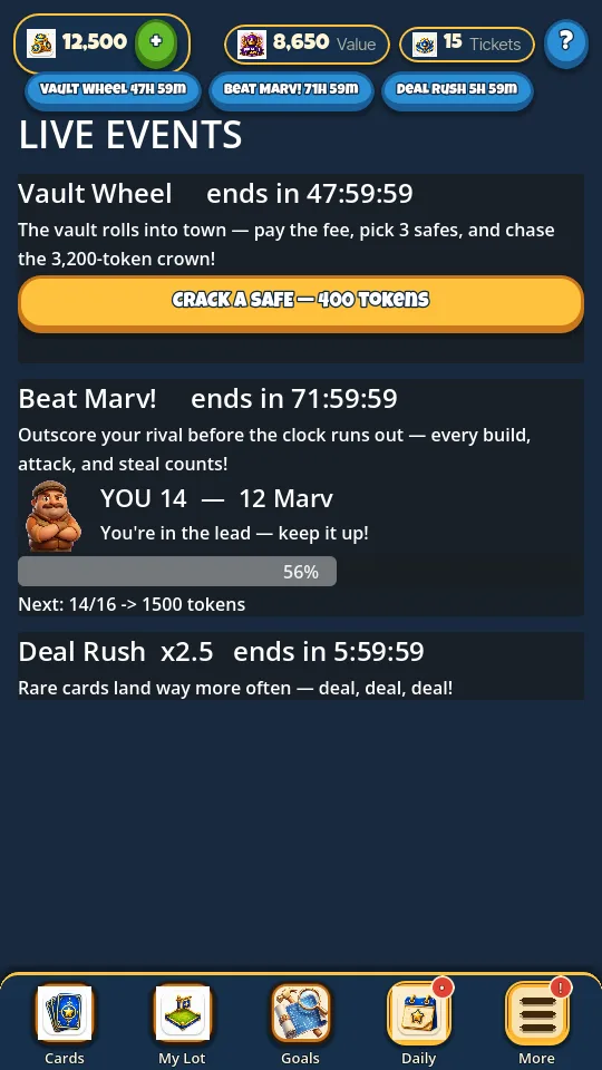 Live events hub